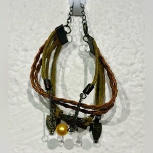 Vintage Multi-strand Bracelet with Owl Charms